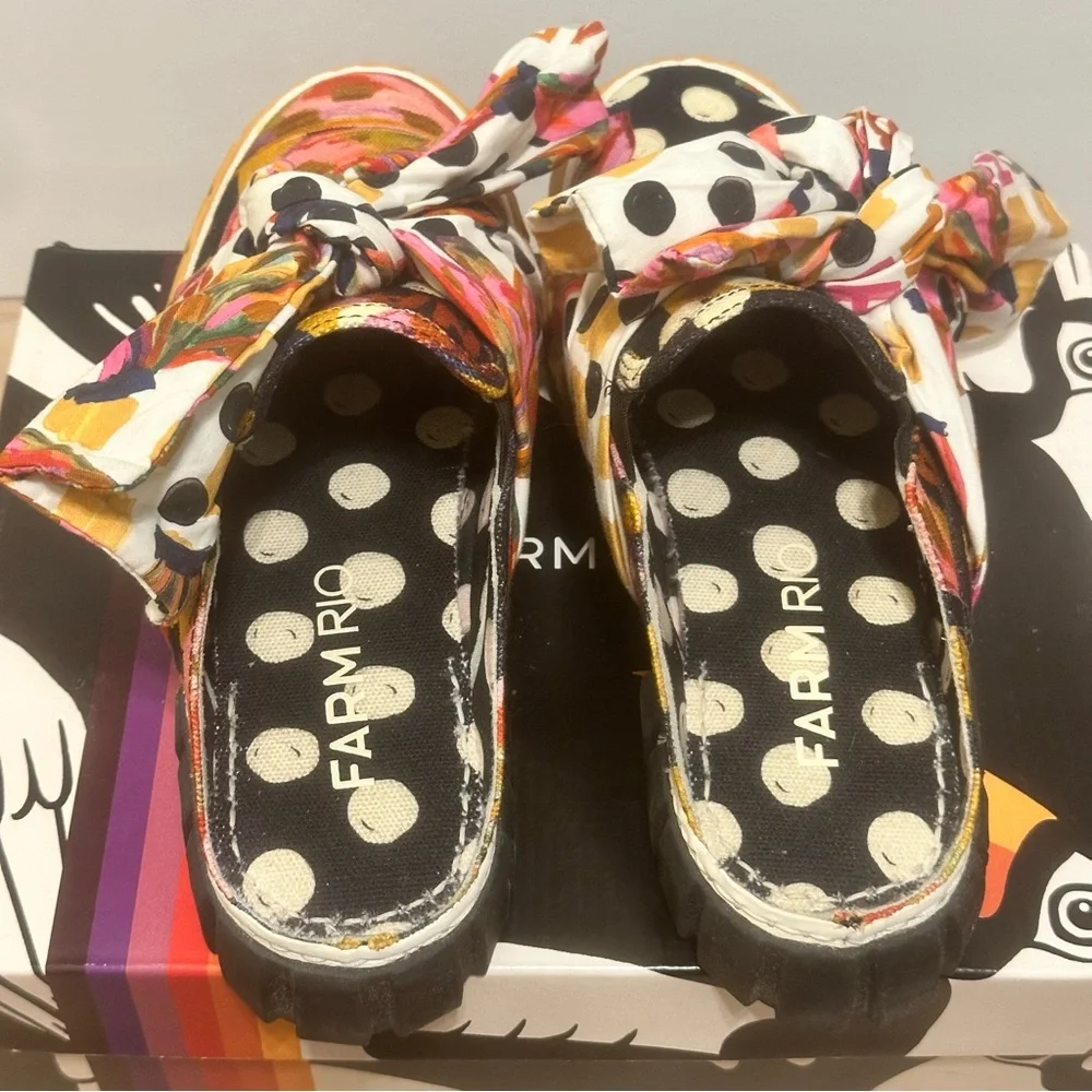 FARM Rio Colorful Patterned Mules - Picture 4 of 7